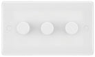 BG Moulded White PVC 3G Dimmer Switch 883 - The Switch Depot
