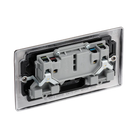 Nexus Metal Black Nickel Double Socket NBN22B - The Switch Depot