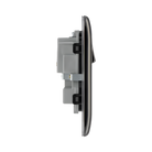 Nexus Metal Black Nickel Double Socket NBN22B - The Switch Depot