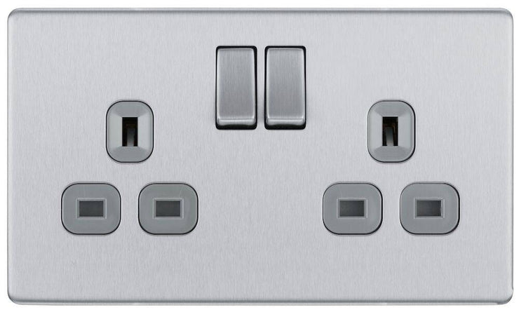 Decorative Brushed Steel Switches & Sockets | The Switch Depot