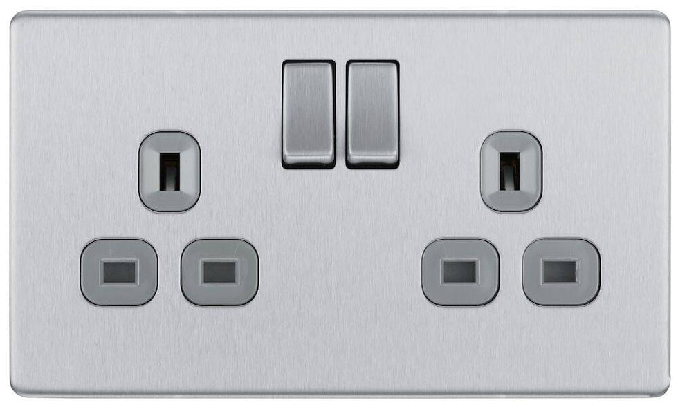 Decorative Brushed Steel Switches & Sockets | The Switch Depot