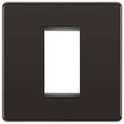 BG Screwless Black Nickel 1G Euro Plate FBNEMS1 - The Switch Depot