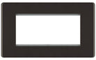 BG Screwless Black Nickel 4G Euro Plate FBNEMR4 - The Switch Depot