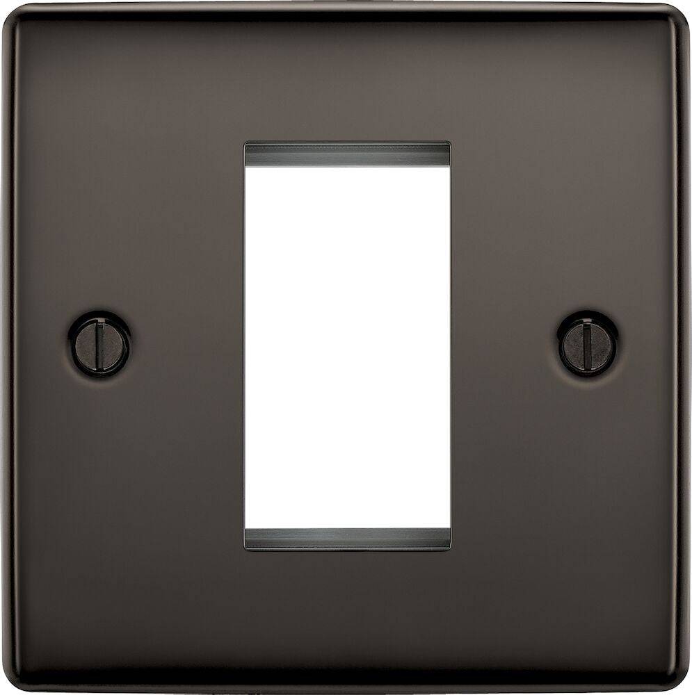 Nexus Metal Black Nickel 1G Euro Plate NBNEMS1 - The Switch Depot