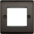 Nexus Metal Black Nickel 2G Euro Plate NBNEMS2 - The Switch Depot