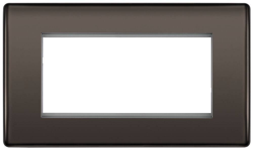 Nexus Metal Black Nickel 4G Euro Plate NBNEMR4 - The Switch Depot