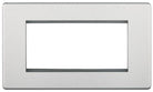 BG Screwless Brushed Steel 4G Euro Plate FBSEMR4 - The Switch Depot