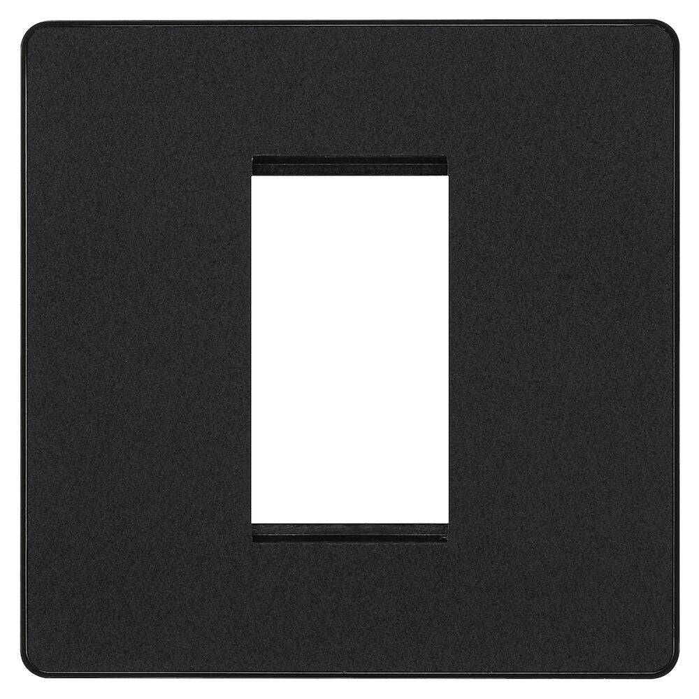 Evolve Polycarbonate Matt Black 1G Euro Plate PCDMBEMS1B - The Switch Depot