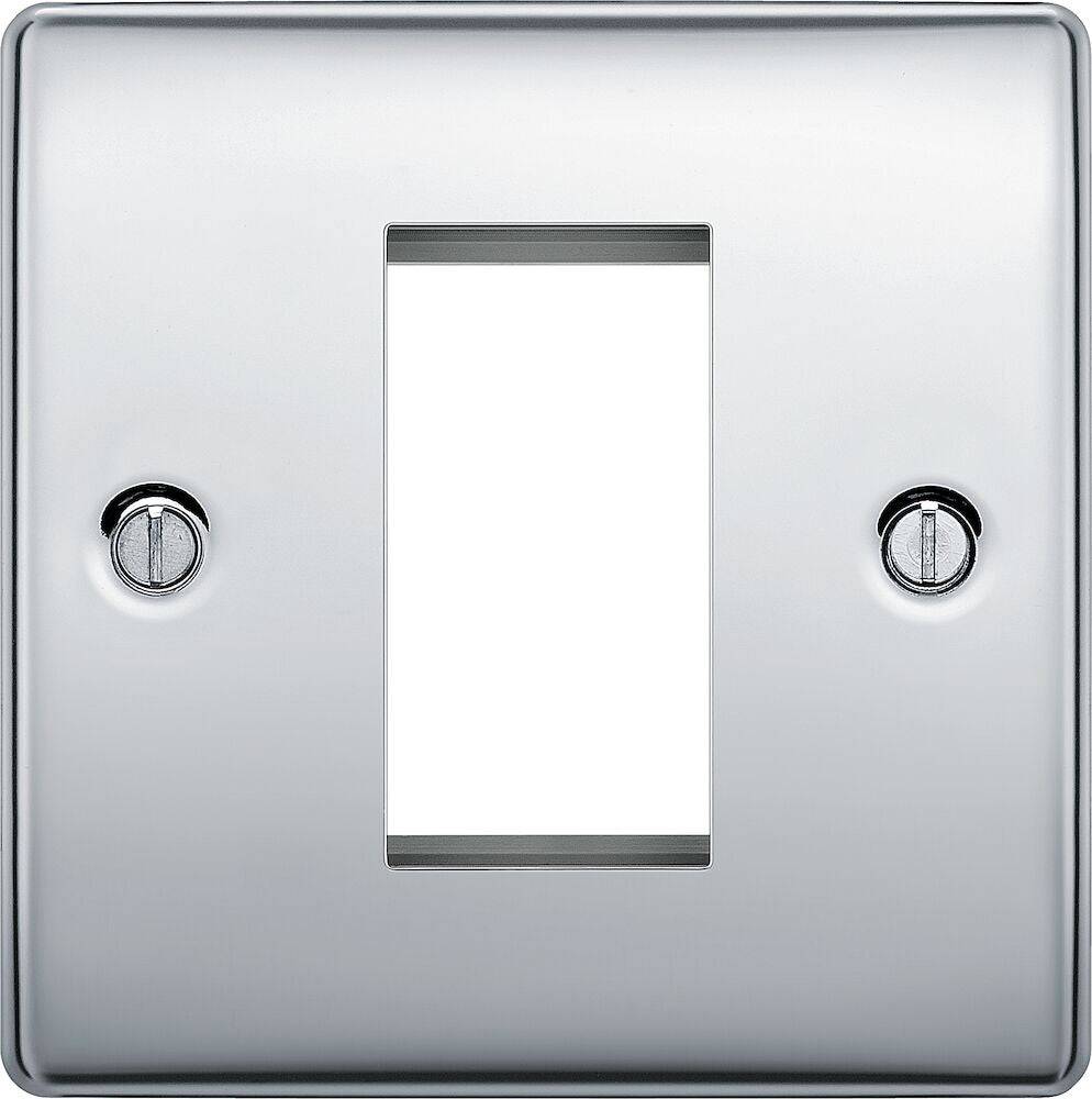 Nexus Metal Polished Chrome 1G Euro Plate NPCEMS1 - The Switch Depot