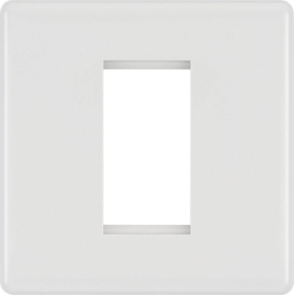 BG Moulded White PVC 1G Euro Plate 8EMS1 - The Switch Depot