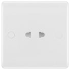 BG Moulded White PVC 16A 1G Shuttered Euro Socket 897 - The Switch Depot
