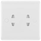 BG Moulded White PVC 16A 2G Shuttered Euro Socket 898 - The Switch Depot