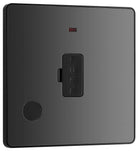 Evolve Polycarbonate Black Chrome 13A Unswitched Spur with Neon and Flex Outlet PCDBC54B - The Switch Depot
