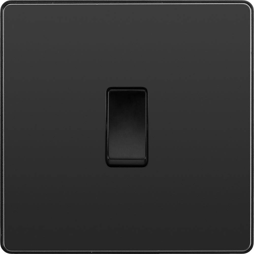Evolve Polycarbonate Black Chrome 1G Light Switch PCDBC12B - The Switch Depot