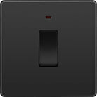 Evolve Polycarbonate Black Chrome 20A Double Pole Switch with Neon PCDBC31B - The Switch Depot