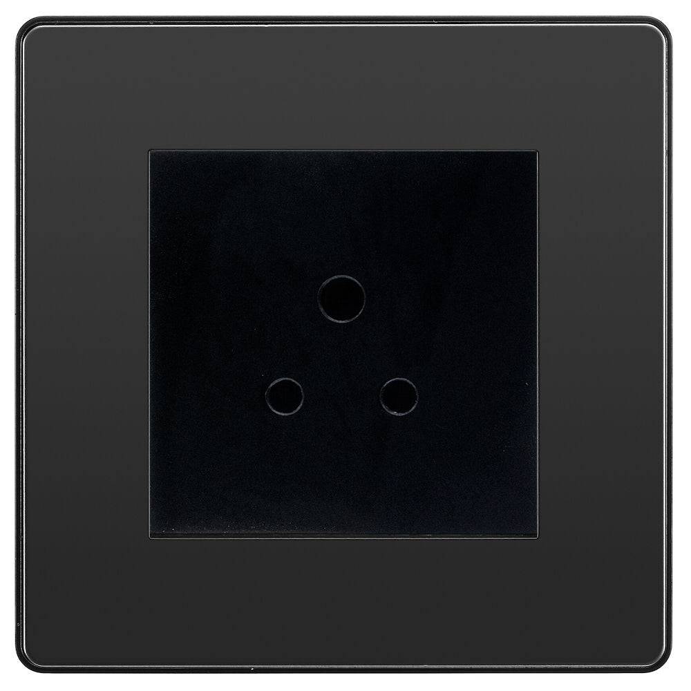 Evolve Polycarbonate Black Chrome 2A Unswitched Socket PCDBC2AUSSB - The Switch Depot