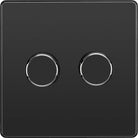 Evolve Polycarbonate Black Chrome 2G Dimmer Switch PCDBC82B - The Switch Depot