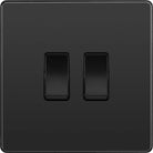 Evolve Polycarbonate Black Chrome 2G Light Switch PCDBC42B - The Switch Depot