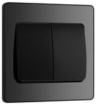 Evolve Polycarbonate Black Chrome 2G Wide Rocker Light Switch PCDBC42WB - The Switch Depot