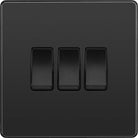 Evolve Polycarbonate Black Chrome 3G Light Switch PCDBC43B - The Switch Depot