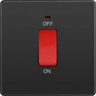 Evolve Polycarbonate Black Chrome 45A Cooker Switch with Neon PCDBC74B - The Switch Depot