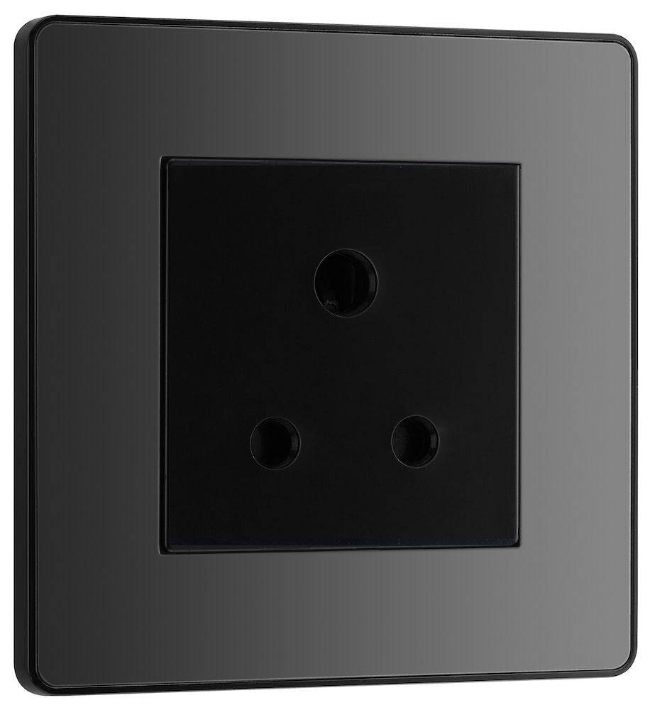 Evolve Polycarbonate Black Chrome 5A Unswitched Socket PCDBC5AUSSB - The Switch Depot