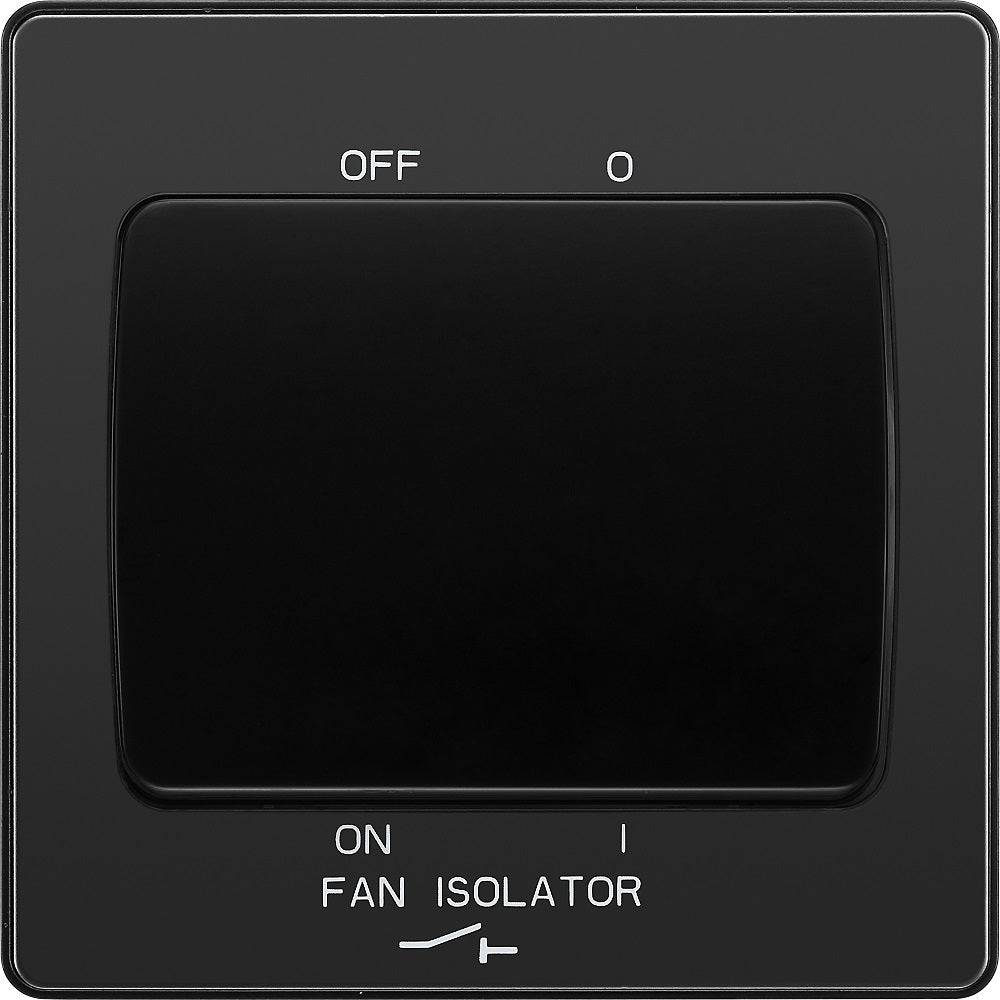 Evolve Polycarbonate Black Chrome Fan Isolator Switch PCDBC15B - The Switch Depot