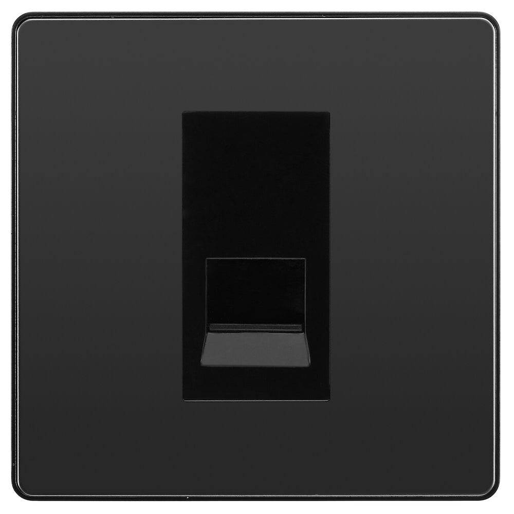 Evolve Polycarbonate Black Chrome Master Telephone Socket PCDBCBTM1B - The Switch Depot