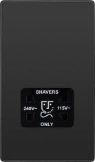 Evolve Polycarbonate Black Chrome Shaver Socket PCDBC20B - The Switch Depot
