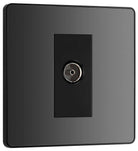 Evolve Polycarbonate Black Chrome TV Socket PCDBC60B - The Switch Depot