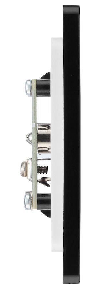 Evolve Polycarbonate Black Chrome TV Socket PCDBC60B - The Switch Depot