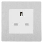 Evolve Polycarbonate Brushed Steel 13A Unswitched Socket PCDBS13AUSSW - The Switch Depot