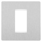 Evolve Polycarbonate Brushed Steel 1G Euro Plate PCDBSEMS1W - The Switch Depot