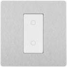 Evolve Polycarbonate Brushed Steel Single Secondary Touch Dimmer Switch PCDBSTDS1W - The Switch Depot
