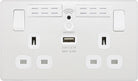Evolve Polycarbonate Pearlescent White Double USB Socket with WiFi Extender PCDCL22UWRW - The Switch Depot