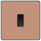 Evolve Polycarbonate Polished Copper 1G Light Switch PCDCP12B - The Switch Depot