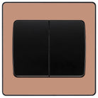 Evolve Polycarbonate Polished Copper 2G Wide Rocker Light Switch PCDCP42WB - The Switch Depot