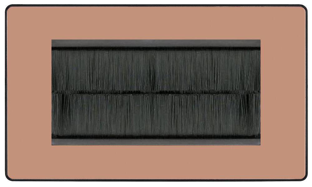 Evolve Polycarbonate Polished Copper 4G Cable Brush Outlet PCDCP4GBRB - The Switch Depot