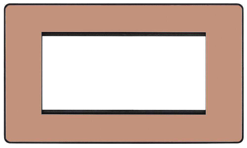Evolve Polycarbonate Polished Copper 4G Euro Plate PCDCPEMR4B - The Switch Depot