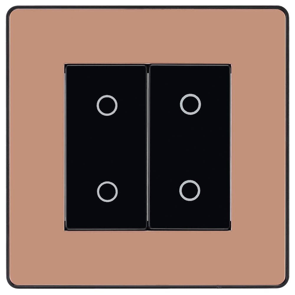 BG Evolve Polycarbonate Polished Copper Double Master Touch Dimmer ...