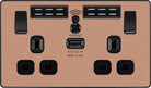 Evolve Polycarbonate Polished Copper Double USB Socket with WiFi Extender PCDCP22UWRB - The Switch Depot