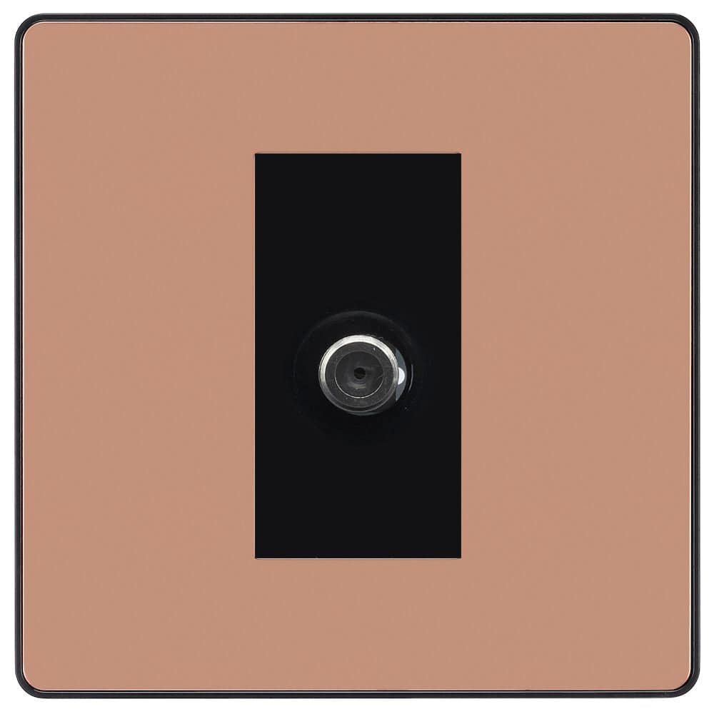 Evolve Polycarbonate Polished Copper Satellite Socket PCDCP61B - The Switch Depot