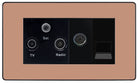 Evolve Polycarbonate Polished Copper Triplex Combination TV Socket PCDCPTRI2B - The Switch Depot