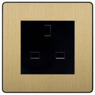 Evolve Polycarbonate Satin Brass 13A Unswitched Socket PCDSB13AUSSB - The Switch Depot
