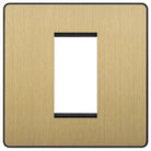 Evolve Polycarbonate Satin Brass 1G Euro Plate PCDSBEMS1B - The Switch Depot