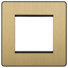 Evolve Polycarbonate Satin Brass 2G Euro Plate PCDSBEMS2B - The Switch Depot
