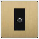 Evolve Polycarbonate Satin Brass Satellite Socket PCDSB61B - The Switch Depot