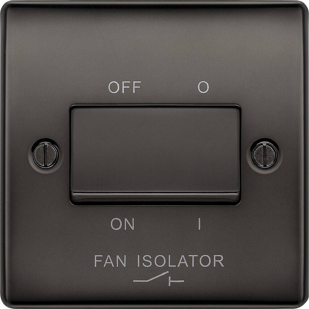 Nexus Metal Black Nickel Fan Isolator Switch NBN15 - The Switch Depot