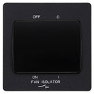 Evolve Polycarbonate Matt Black Fan Isolator Switch PCDMB15B - The Switch Depot