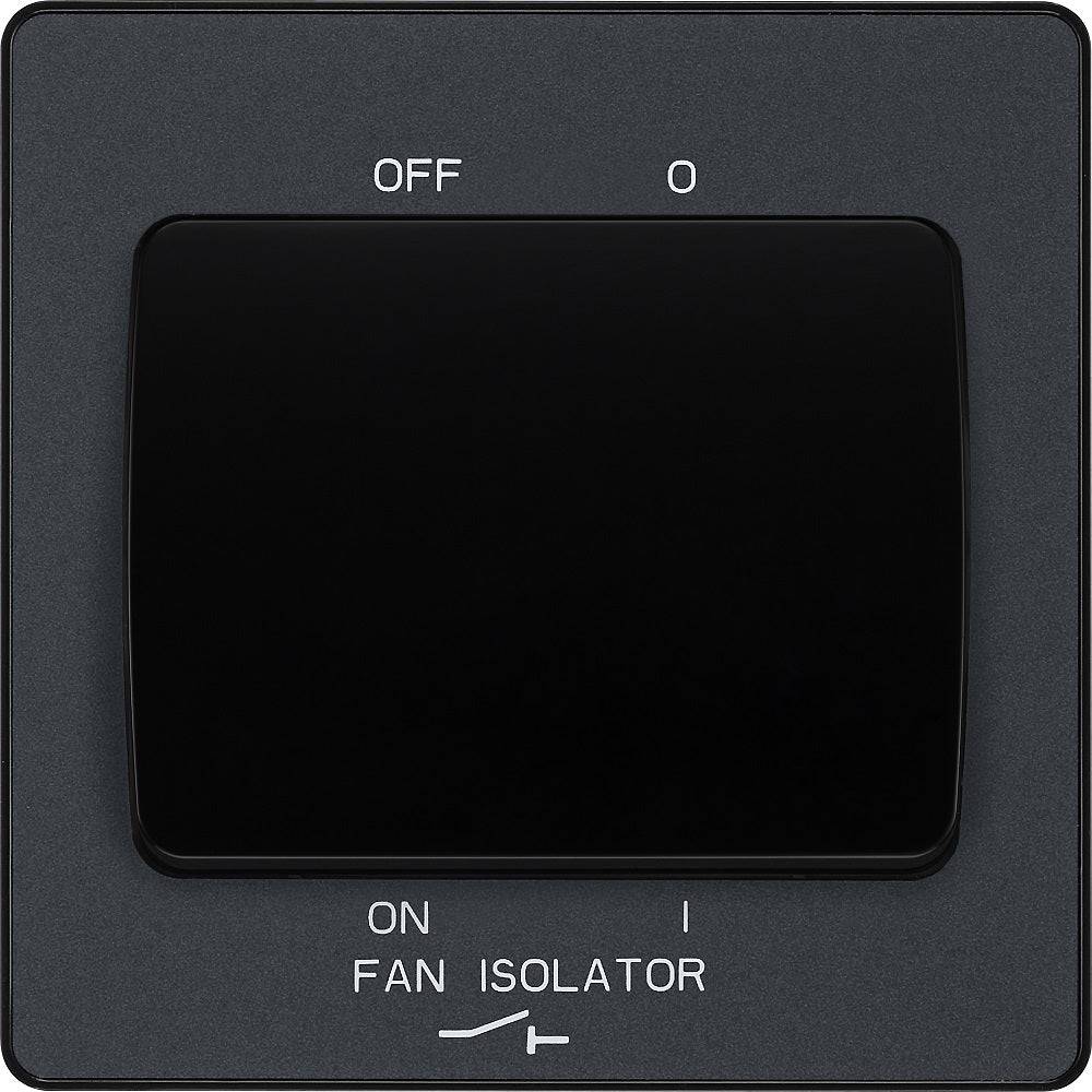 Evolve Polycarbonate Matt Grey Fan Isolator Switch PCDMG15B - The Switch Depot